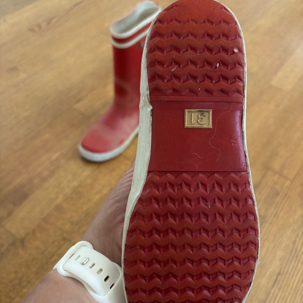 Aigle red rain boots - size 31 (FR) US 13